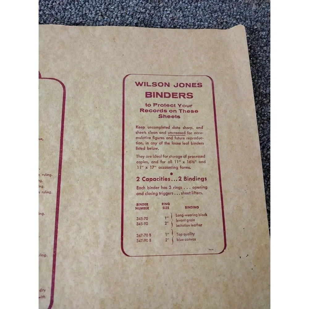 Wilson Jones COLUMNAR PAD 1 SIDED 14 COLUMNS FOR RING BOOKS GREEN G7214